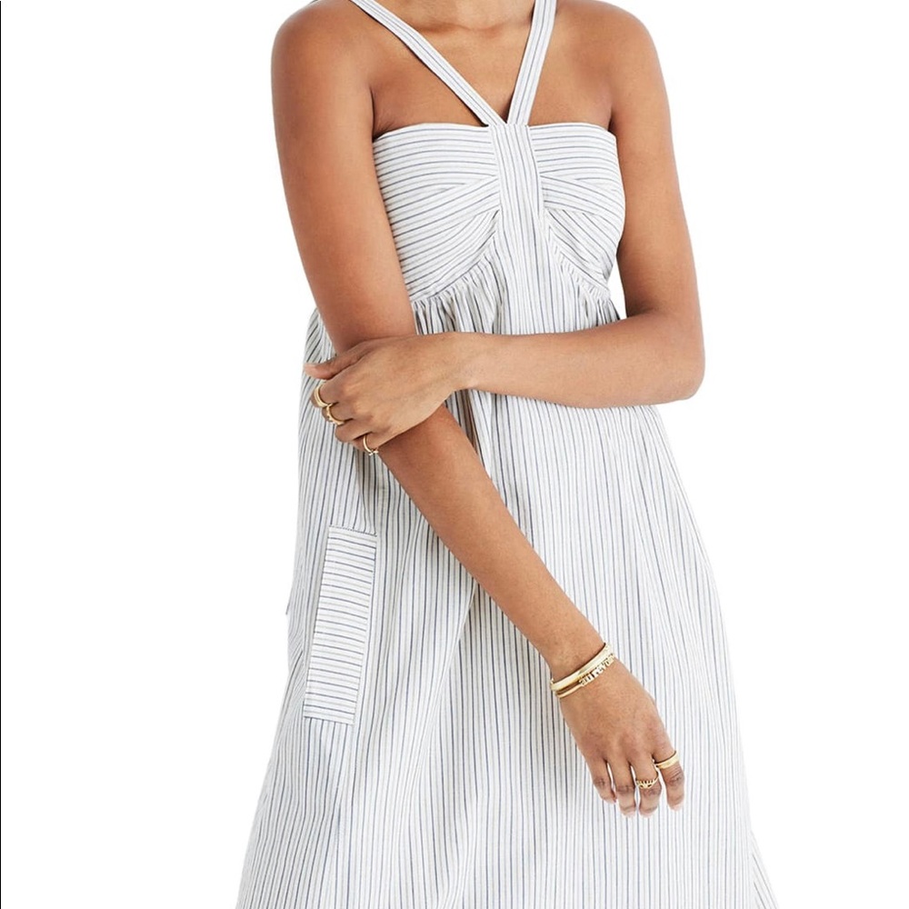 Madewell | Convertible Halter in chambray stripe